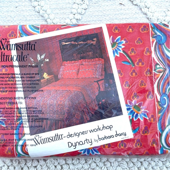 NWT Groovy Boho 70’s TWIN Sheet / Vintage WAMSUTTA Twin Flat Sheet / Psy… - Picture 3 of 7